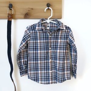 Janie and Jack Plaid Button Down Shirt